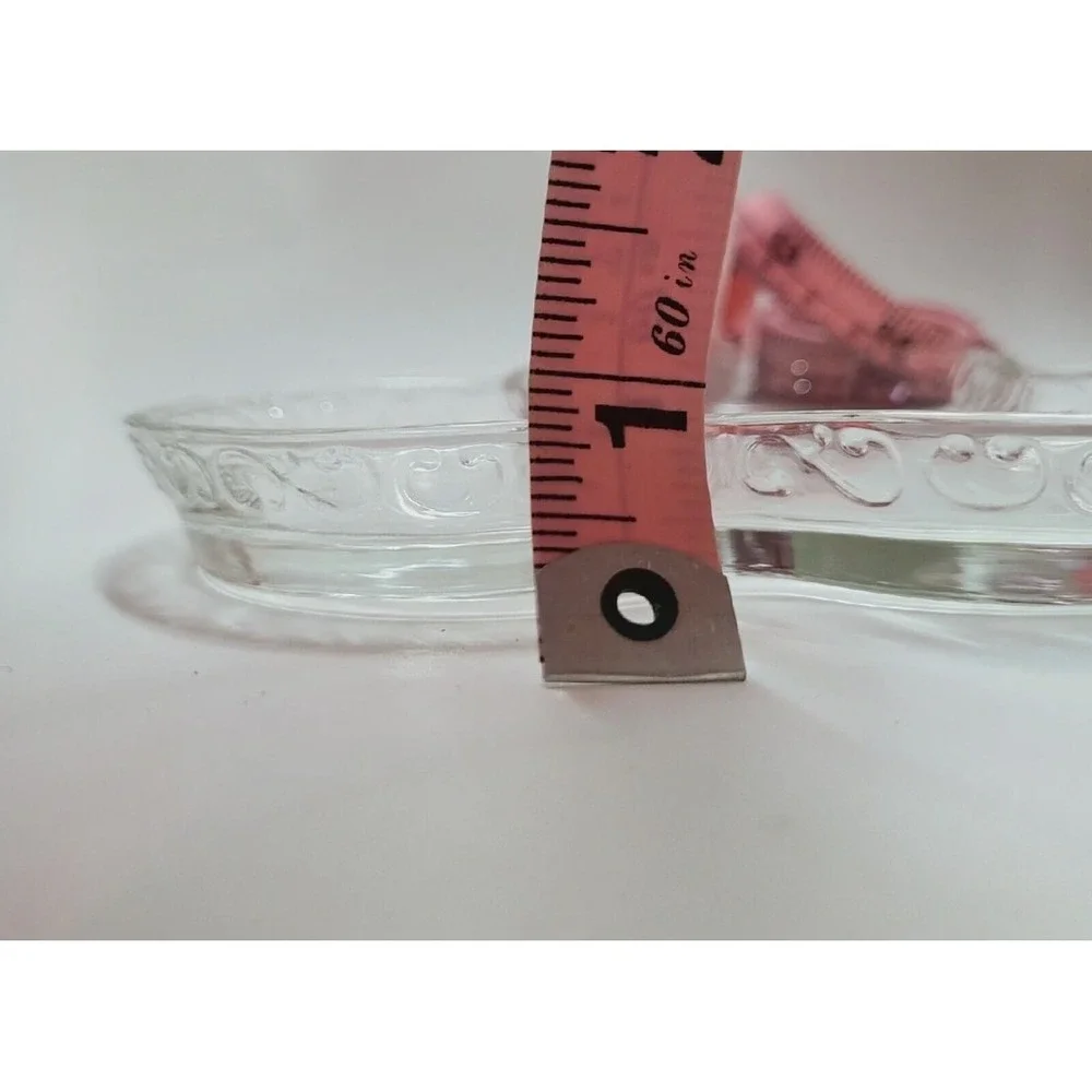 Vintage Avon‎ Clover Shaped Clear Glass Trinket Candy Dish Hostess Gift